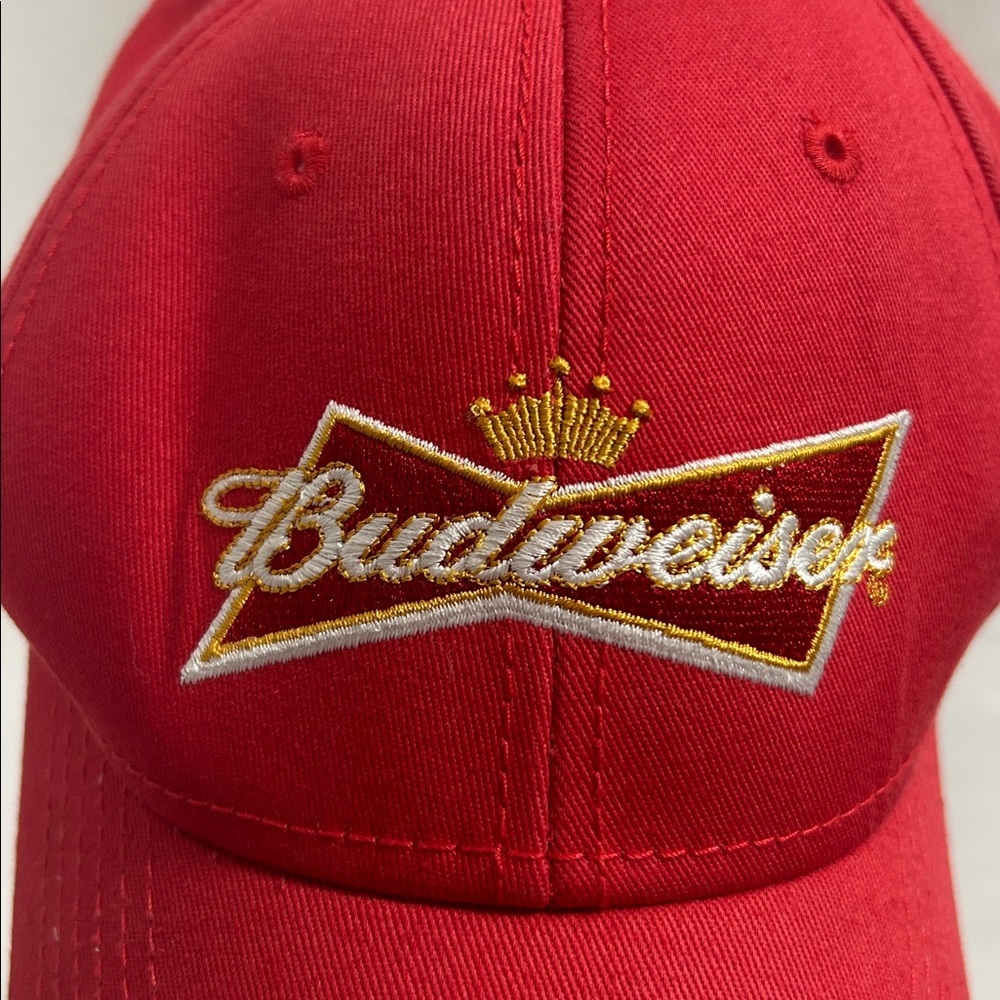 Anheuser Busch Red Budweiser Hat - Picture 2 of 5